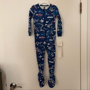 Tea Collection Global Print Footed Pajama 12-18mos